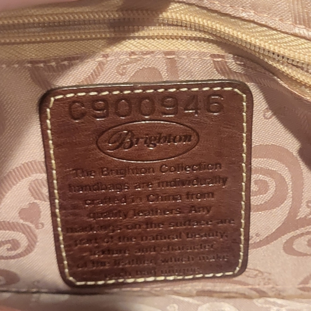 Brighton Brown Heart Pattern Women's Bag Purse Braided Strap - Picture 11 of 15